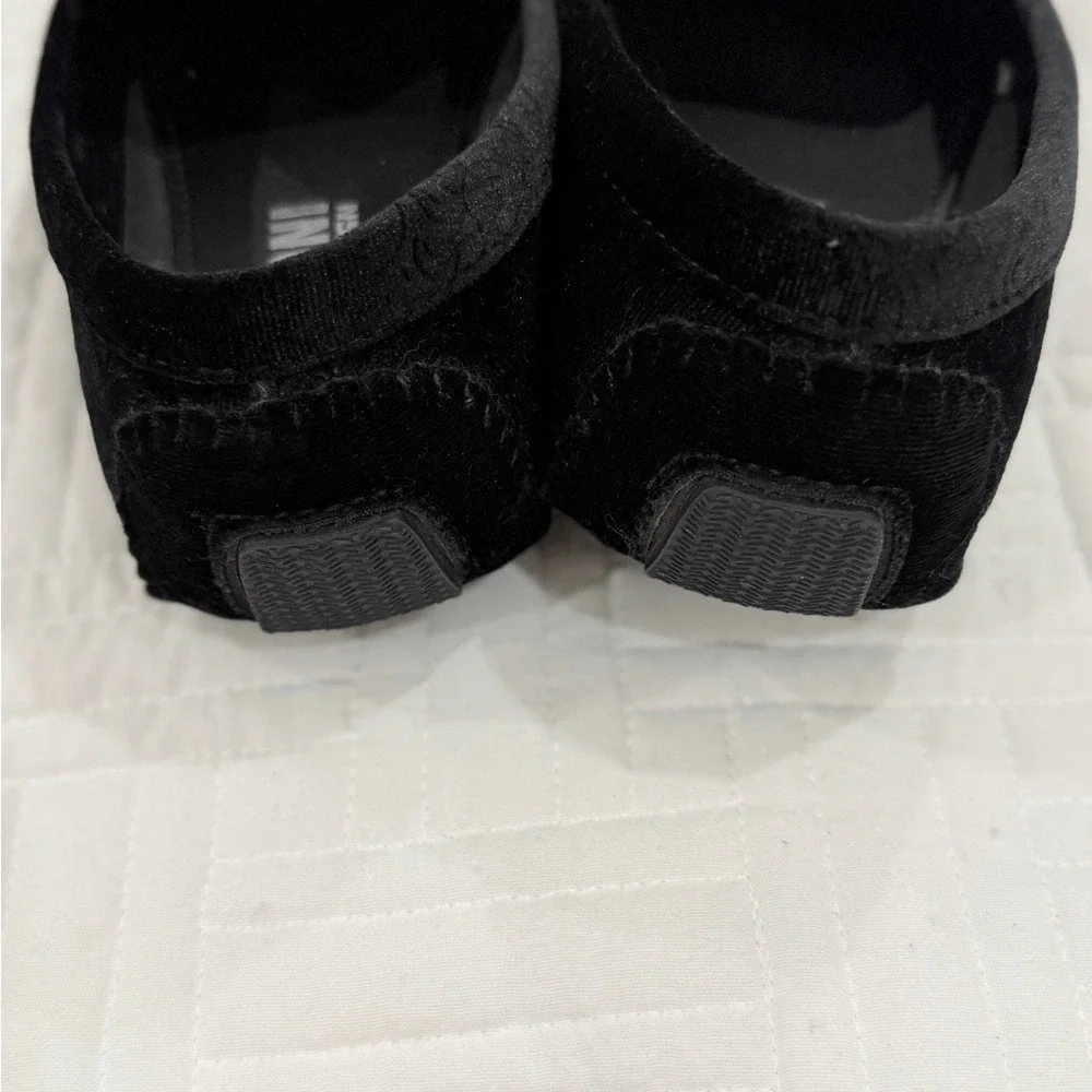 Terroni Italian‎ Design Mens Black Velvet Paisley Bit Loafers Driving Mocs LA220